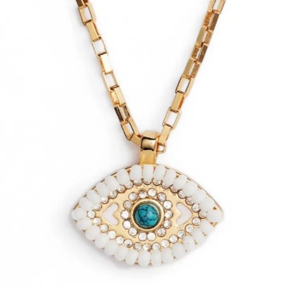Rebecca Minkoff Evil Eye Necklace With Turquoise - Picture 2 of 5